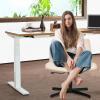 imageFDW Criss Cross Chair Armless Cross Legged Office Desk Chair Adjustable Swivel Ergonomic No Wheels Backrest with Wide Seat Native Sponge Computer Task Vanity for Home OfficeBrownBeige