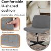imageFDW Criss Cross Chair Armless Cross Legged Office Desk Chair Adjustable Swivel Ergonomic No Wheels Backrest with Wide Seat Native Sponge Computer Task Vanity for Home OfficeBrownAshy