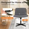imageFDW Criss Cross Chair Armless Cross Legged Office Desk Chair Adjustable Swivel Ergonomic No Wheels Backrest with Wide Seat Native Sponge Computer Task Vanity for Home OfficeBrownAshy