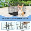 imageFDW Dog Crate Dog Kennel Cage with Double Door36 inch Folding Metal Wire Dog Cage with Removable TrayampampDivider PanelPet Crate for Medium DogsBlackBlack