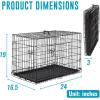 imageFDW Dog Crate Dog Kennel Cage with Double Door36 inch Folding Metal Wire Dog Cage with Removable TrayampampDivider PanelPet Crate for Medium DogsBlackBlack