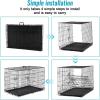 imageFDW Dog Crate Dog Kennel Cage with Double Door36 inch Folding Metal Wire Dog Cage with Removable TrayampampDivider PanelPet Crate for Medium DogsBlackBlack