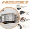 imageFDW Dog Crate Dog Kennel Cage with Double Door36 inch Folding Metal Wire Dog Cage with Removable TrayampampDivider PanelPet Crate for Medium DogsBlackBlack