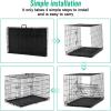 imageFDW Dog Crate Dog Kennel Cage with Double Door36 inch Folding Metal Wire Dog Cage with Removable TrayampampDivider PanelPet Crate for Medium DogsBlackBlack
