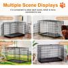 imageFDW Dog Crate Dog Kennel Cage with Double Door36 inch Folding Metal Wire Dog Cage with Removable TrayampampDivider PanelPet Crate for Medium DogsBlackBlack