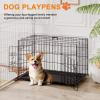 imageFDW Dog Crate Dog Kennel Cage with Double Door36 inch Folding Metal Wire Dog Cage with Removable TrayampampDivider PanelPet Crate for Medium DogsBlackBlack