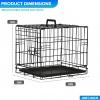 imageFDW Dog Crate Dog Kennel Cage with Double Door36 inch Folding Metal Wire Dog Cage with Removable TrayampampDivider PanelPet Crate for Medium DogsBlackBlack