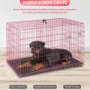 imageFDW Dog Crate Dog Kennel Cage with Double Door36 inch Folding Metal Wire Dog Cage with Removable TrayampampDivider PanelPet Crate for Medium DogsBlackPink