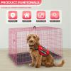 imageFDW Dog Crate Dog Kennel Cage with Double Door36 inch Folding Metal Wire Dog Cage with Removable TrayampampDivider PanelPet Crate for Medium DogsBlackPink