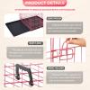 imageFDW Dog Crate Dog Kennel Cage with Double Door36 inch Folding Metal Wire Dog Cage with Removable TrayampampDivider PanelPet Crate for Medium DogsBlackPink