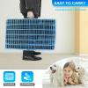 imageFDW Dog Crate Dog Kennel Cage with Double Door36 inch Folding Metal Wire Dog Cage with Removable TrayampampDivider PanelPet Crate for Medium DogsBlackBlue