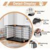 imageFDW Dog Crate Dog Kennel Cage with Double Door36 inch Folding Metal Wire Dog Cage with Removable TrayampampDivider PanelPet Crate for Medium DogsBlackBlack