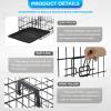 imageFDW Dog Crate Dog Kennel Cage with Double Door36 inch Folding Metal Wire Dog Cage with Removable TrayampampDivider PanelPet Crate for Medium DogsBlackBlack