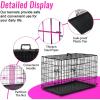 imageFDW Dog Crate Dog Kennel Cage with Double Door36 inch Folding Metal Wire Dog Cage with Removable TrayampampDivider PanelPet Crate for Medium DogsBlackBlack