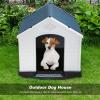 imageFDW Dog House Indoor Outdoor Durable Ventilate Waterproof Pet Plastic Dog House for Small Medium Large Dogs Insulated Puppy Shelter Kennel Crate with Air Vents and Elevated FloorBlue