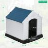 imageFDW Dog House Indoor Outdoor Durable Ventilate Waterproof Pet Plastic Dog House for Small Medium Large Dogs Insulated Puppy Shelter Kennel Crate with Air Vents and Elevated FloorBlue