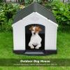 imageFDW Dog House Indoor Outdoor Durable Ventilate Waterproof Pet Plastic Dog House for Small Medium Large Dogs Insulated Puppy Shelter Kennel Crate with Air Vents and Elevated FloorGreen