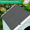 imageFDW Dog House Indoor Outdoor Durable Ventilate Waterproof Pet Plastic Dog House for Small Medium Large Dogs Insulated Puppy Shelter Kennel Crate with Air Vents and Elevated FloorGrey