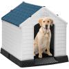 imageFDW Dog House Indoor Outdoor Durable Ventilate Waterproof Pet Plastic Dog House for Small Medium Large Dogs Insulated Puppy Shelter Kennel Crate with Air Vents and Elevated FloorBlue