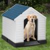 imageFDW Dog House Indoor Outdoor Durable Ventilate Waterproof Pet Plastic Dog House for Small Medium Large Dogs Insulated Puppy Shelter Kennel Crate with Air Vents and Elevated FloorBlue