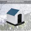 imageFDW Dog House Indoor Outdoor Durable Ventilate Waterproof Pet Plastic Dog House for Small Medium Large Dogs Insulated Puppy Shelter Kennel Crate with Air Vents and Elevated FloorBlue
