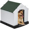 imageFDW Dog House Indoor Outdoor Durable Ventilate Waterproof Pet Plastic Dog House for Small Medium Large Dogs Insulated Puppy Shelter Kennel Crate with Air Vents and Elevated FloorGreen