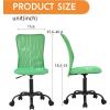 imageFDW Home Office Chair Mid Back Mesh Desk Chair Armless Computer Ergonomic Task Rolling Swivel Chair Back Support Adjustable Modern with Lumbar SupportBlueGreen