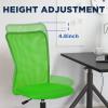 imageFDW Home Office Chair Mid Back Mesh Desk Chair Armless Computer Ergonomic Task Rolling Swivel Chair Back Support Adjustable Modern with Lumbar SupportBlueGreen