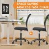 imageFDW Home Office Chair Mid Back Mesh Desk Chair Armless Computer Ergonomic Task Rolling Swivel Chair Back Support Adjustable Modern with Lumbar SupportBlueBlack