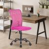 imageFDW Home Office Chair Mid Back Mesh Desk Chair Armless Computer Ergonomic Task Rolling Swivel Chair Back Support Adjustable Modern with Lumbar SupportBluePink