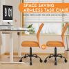 imageFDW Home Office Chair Mid Back Mesh Desk Chair Armless Computer Ergonomic Task Rolling Swivel Chair Back Support Adjustable Modern with Lumbar SupportBlueOrange