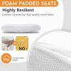 imageFDW Home Office Chair Mid Back Mesh Desk Chair Armless Computer Ergonomic Task Rolling Swivel Chair Back Support Adjustable Modern with Lumbar SupportBlueWhite