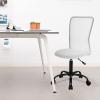 imageFDW Home Office Chair Mid Back Mesh Desk Chair Armless Computer Ergonomic Task Rolling Swivel Chair Back Support Adjustable Modern with Lumbar SupportBlueWhite