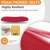imageFDW Home Office Chair Mid Back Mesh Desk Chair Armless Computer Ergonomic Task Rolling Swivel Chair Back Support Adjustable Modern with Lumbar SupportBlueRed