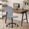 imageFDW Home Office Chair Mid Back Mesh Desk Chair Armless Computer Ergonomic Task Rolling Swivel Chair Back Support Adjustable Modern with Lumbar SupportBlueGrey