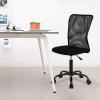 imageFDW Home Office Chair Mid Back Mesh Desk Chair Armless Computer Ergonomic Task Rolling Swivel Chair Back Support Adjustable Modern with Lumbar SupportBlueBlack