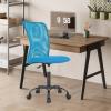 imageFDW Home Office Chair Mid Back Mesh Desk Chair Armless Computer Ergonomic Task Rolling Swivel Chair Back Support Adjustable Modern with Lumbar SupportBlueBlue