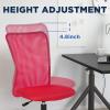imageFDW Home Office Chair Mid Back Mesh Desk Chair Armless Computer Ergonomic Task Rolling Swivel Chair Back Support Adjustable Modern with Lumbar SupportBlueRed