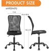 imageFDW Home Office Chair Mid Back Mesh Desk Chair Armless Computer Ergonomic Task Rolling Swivel Chair Back Support Adjustable Modern with Lumbar SupportBlueBlack