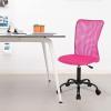 imageFDW Home Office Chair Mid Back Mesh Desk Chair Armless Computer Ergonomic Task Rolling Swivel Chair Back Support Adjustable Modern with Lumbar SupportBluePink