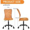 imageFDW Home Office Chair Mid Back Mesh Desk Chair Armless Computer Ergonomic Task Rolling Swivel Chair Back Support Adjustable Modern with Lumbar SupportBlueOrange