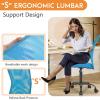 imageFDW Home Office Chair Mid Back Mesh Desk Chair Armless Computer Ergonomic Task Rolling Swivel Chair Back Support Adjustable Modern with Lumbar SupportBlueBlue