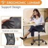 imageFDW Home Office Chair Mid Back Mesh Desk Chair Armless Computer Ergonomic Task Rolling Swivel Chair Back Support Adjustable Modern with Lumbar SupportBlueBlack