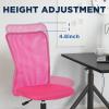 imageFDW Home Office Chair Mid Back Mesh Desk Chair Armless Computer Ergonomic Task Rolling Swivel Chair Back Support Adjustable Modern with Lumbar SupportBluePink