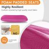 imageFDW Home Office Chair Mid Back Mesh Desk Chair Armless Computer Ergonomic Task Rolling Swivel Chair Back Support Adjustable Modern with Lumbar SupportBluePink