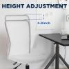 imageFDW Home Office Chair Mid Back Mesh Desk Chair Armless Computer Ergonomic Task Rolling Swivel Chair Back Support Adjustable Modern with Lumbar SupportBlueWhite
