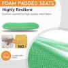 imageFDW Home Office Chair Mid Back Mesh Desk Chair Armless Computer Ergonomic Task Rolling Swivel Chair Back Support Adjustable Modern with Lumbar SupportBlueGreen