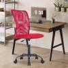 imageFDW Home Office Chair Mid Back Mesh Desk Chair Armless Computer Ergonomic Task Rolling Swivel Chair Back Support Adjustable Modern with Lumbar SupportBlueRed