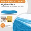 imageFDW Home Office Chair Mid Back Mesh Desk Chair Armless Computer Ergonomic Task Rolling Swivel Chair Back Support Adjustable Modern with Lumbar SupportBlueBlue