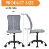 imageFDW Home Office Chair Mid Back Mesh Desk Chair Armless Computer Ergonomic Task Rolling Swivel Chair Back Support Adjustable Modern with Lumbar SupportBlueGrey